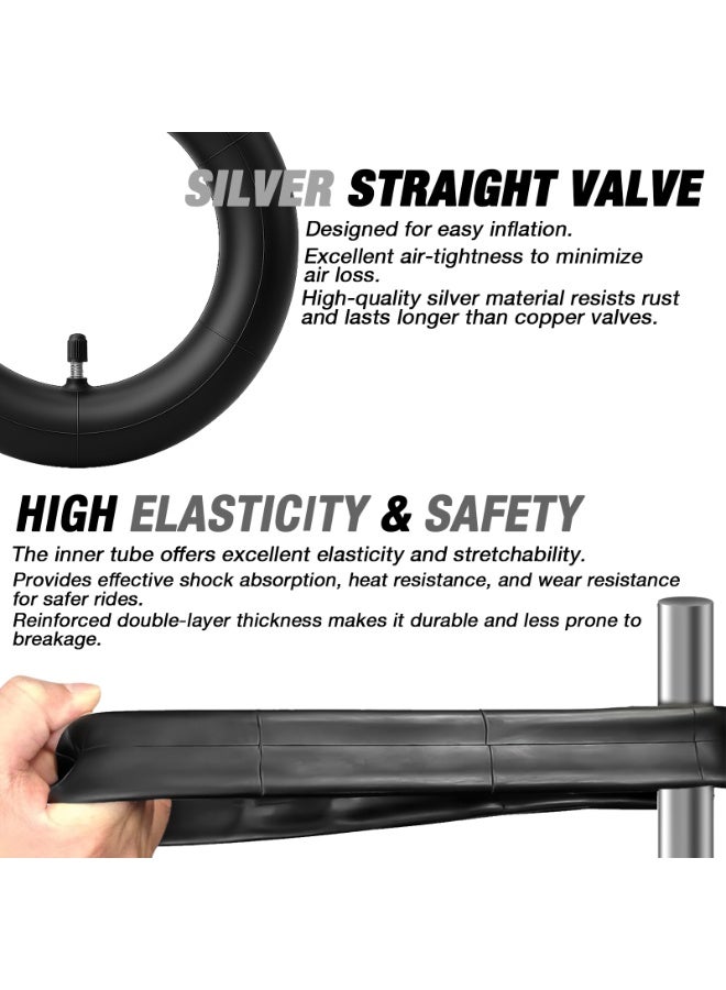 SIGood 8.5 Inch Thickened Inner Tube for Electric Scooter, Highly Elastic Butyl Rubber 8 1/2 x1 Replacement Tire Tube with Silver Straight Valve, Durable Shock-Absorbing E-Scooter Inner Tube - Image 3
