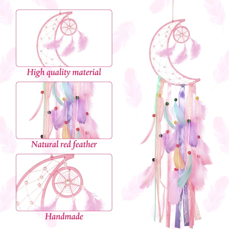 جيتك Jetec 3 PCS Dream Catcher Moon Sun Star Design مصنوعة يدويًا تصميمًا يدويًا حرفة الحرف الجدار المعلق المنزل ديكور غرفة نوم طفل عرس - Image 3