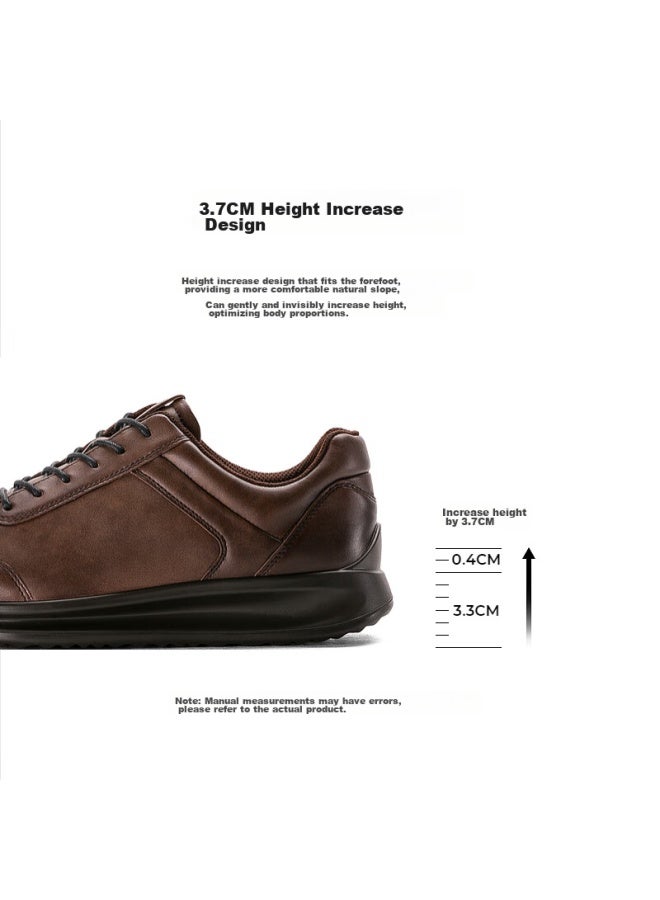 Ecco Formal Shoes, Height-increasing Cowhide Casual Leather Shoes For Men, Yashi Men's Shoe Series 207124, Cocoa Brown, Size 42 - Image 2