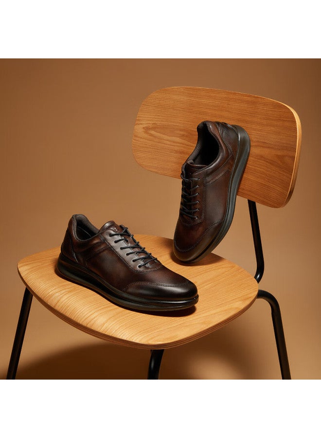 Ecco Formal Shoes, Height-increasing Cowhide Casual Leather Shoes For Men, Yashi Men's Shoe Series 207124, Cocoa Brown, Size 42 - Image 3