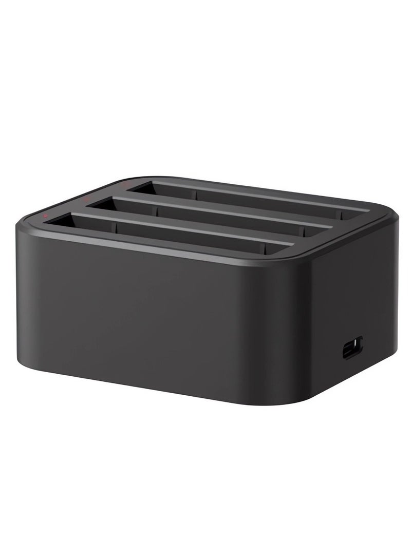 Captaintech 3-Channel Fast Battery Charger Hub for Insta360 One/X2/X3 Cameras, Includes USB Type-C Charging Cable and Accessories for Efficient Power Management.  - Image 3