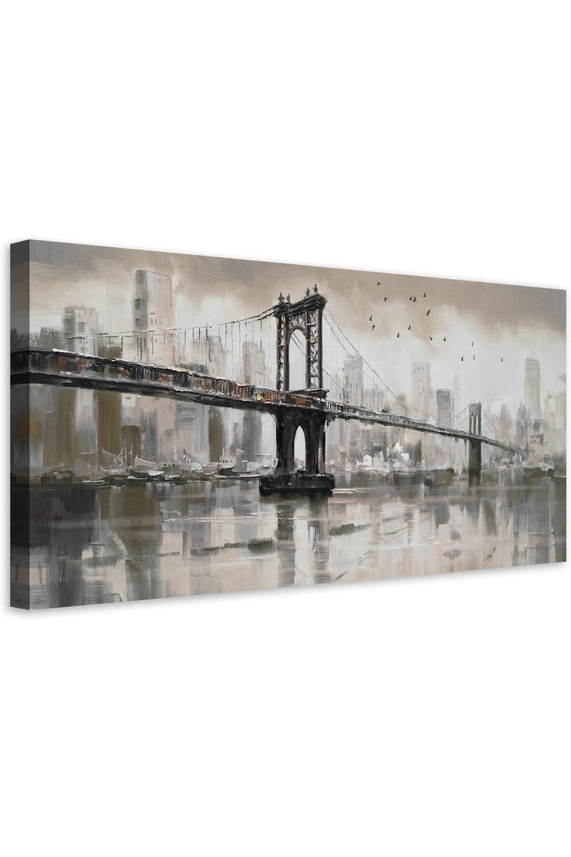 EMODA Vintage-Style Minimalist Canvas Artwork 60x120 cm – Personalized Wrap Framed Decor - Image 1