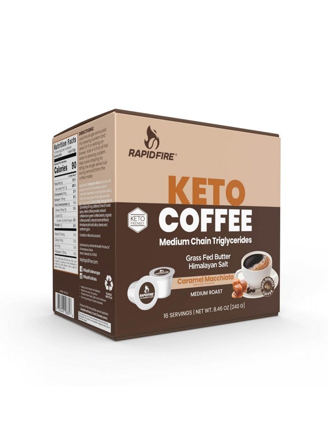 Rapid Fire Rapidfire Caramel Macchiato Ketogenic High Performance Keto Coffee Pods, Supports Energy & Metabolism, Weight Management, Single Serve K Cup, Brown, 16 Count  - Image 5