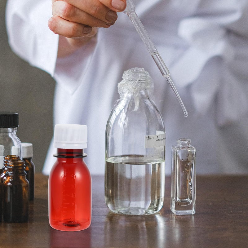 20pcs 60ml Plastic Graduated Reagent Bottles Leak Proof with Dropper Caps 10 Amber 10 Clear - Image 5