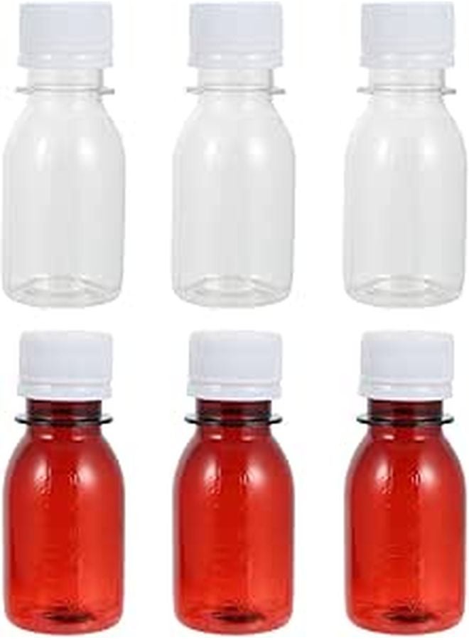 20pcs 60ml Plastic Graduated Reagent Bottles Leak Proof with Dropper Caps 10 Amber 10 Clear - Image 1