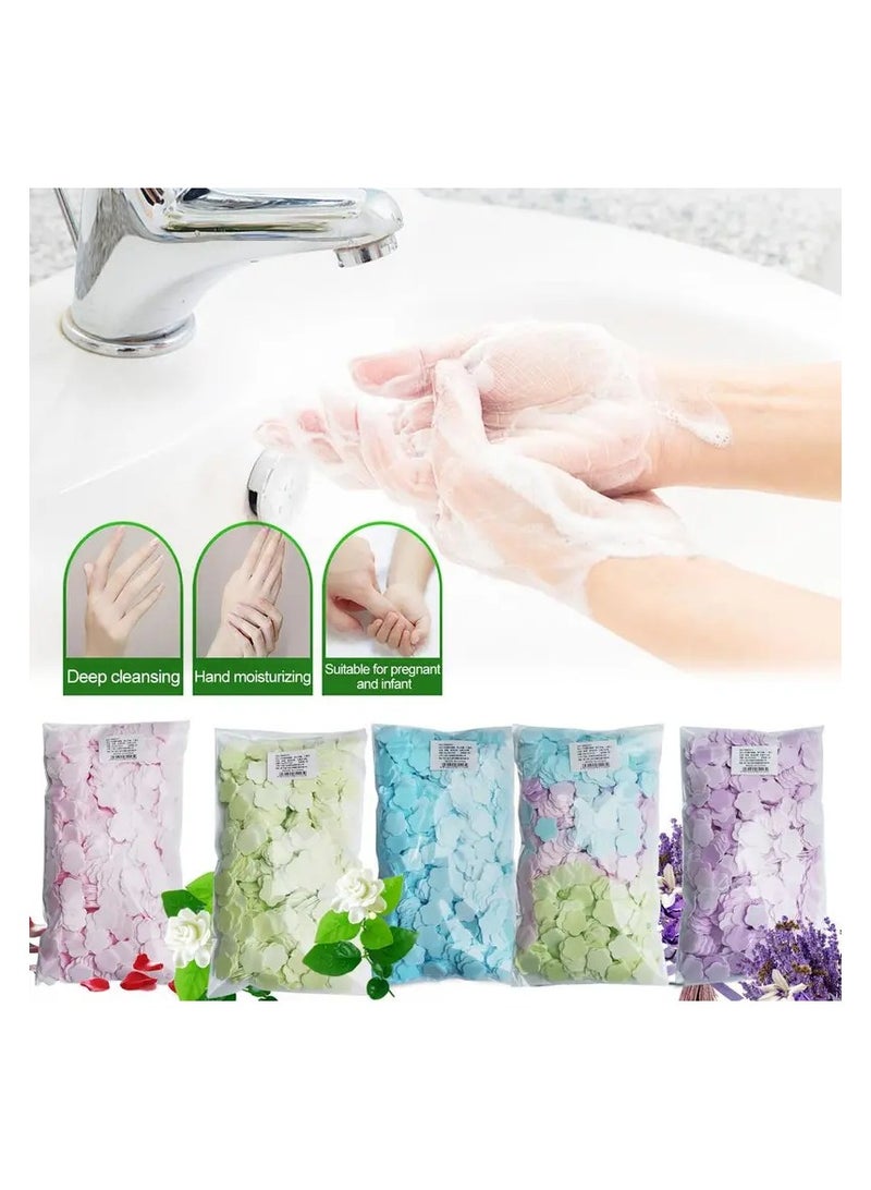 200 Piece/bag Clean Petals Perfume Disposable Hand Hand Rose Mat Soap Flakes Student Family Travel Paper Soap Care Sheet - Image 1