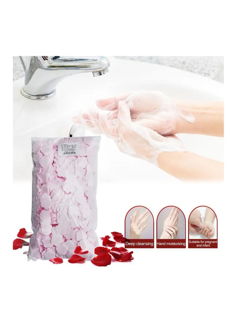 200 Piece/bag Clean Petals Perfume Disposable Hand Hand Rose Mat Soap Flakes Student Family Travel Paper Soap Care Sheet - Image 2