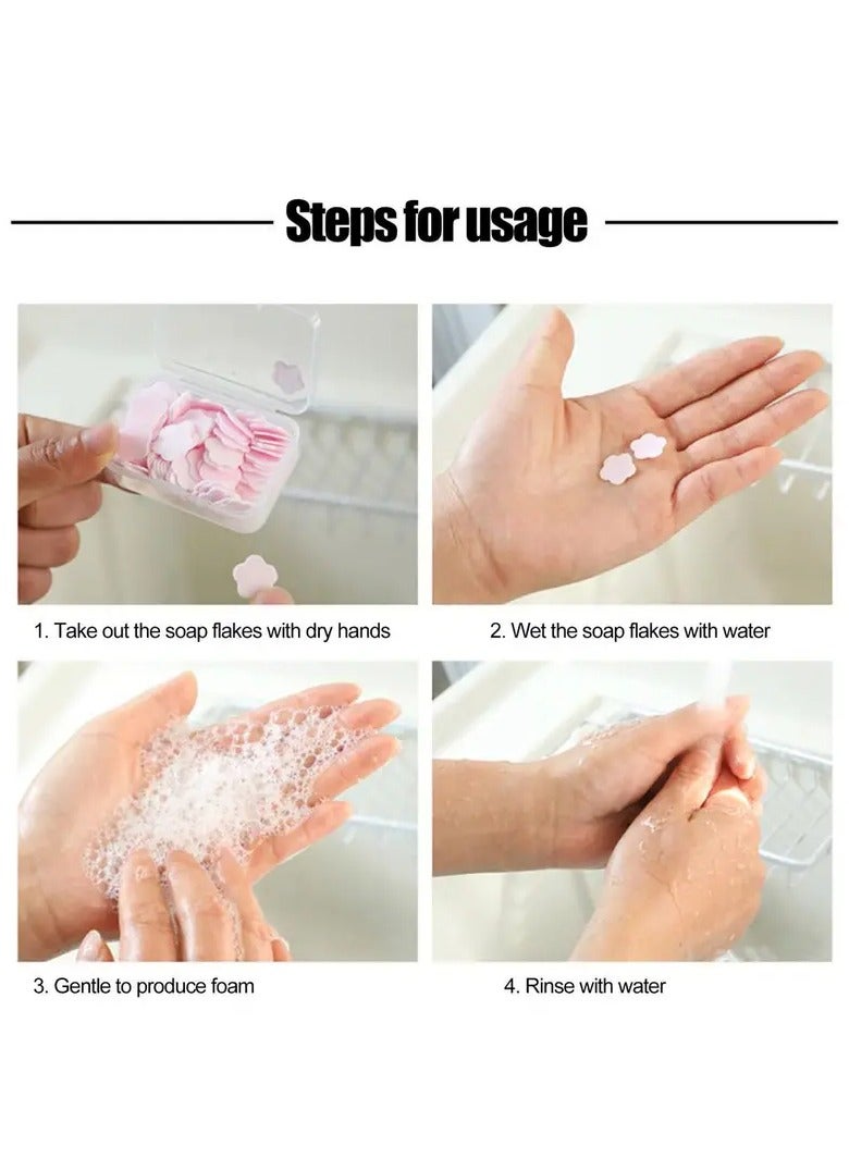 200 Piece/bag Clean Petals Perfume Disposable Hand Hand Rose Mat Soap Flakes Student Family Travel Paper Soap Care Sheet - Image 5