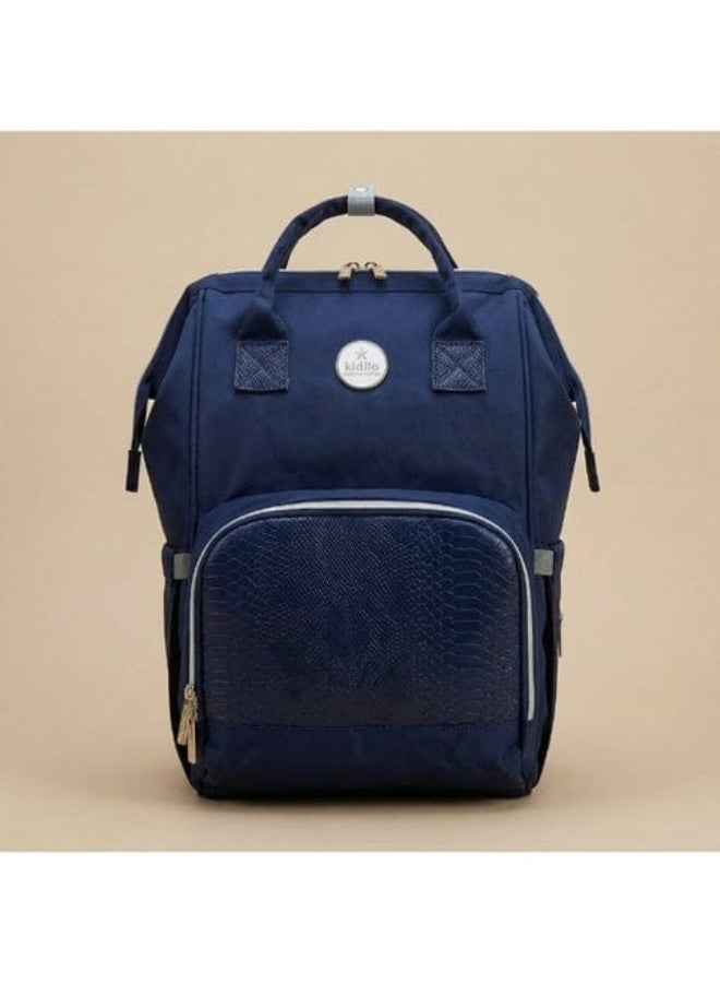 شنطة كيديلو الاحترافية للأمهات بملمس جلدي فاخر- شنطة ضهر سعة كبيرة بجيوب حرارية ومفرش غيار - شنطة بيبي للمشاوير والسفر - Image 4