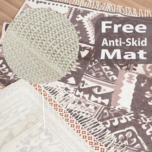 Villedomo Reversible 4X6 Feet Rugs In Satori Grey Stylish,Washable Area Rectangular Rugs With Anti-Skid Mat-Ideal For Living Room,Bedroom,And More! - Image 4