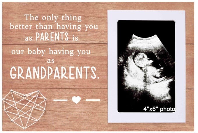 NEW GRANDPARENTS GIFTSPREGNANCY ANNOUNCEMENT GIFTS FOR DAD MOMPREGNANCY REVEAL PRESENTPROMOTED TO GRANDPARENTSNEW BABY ULTRASOUND PICTURE FRAMESONOGRAM PHOTO FRAME PRESENTS