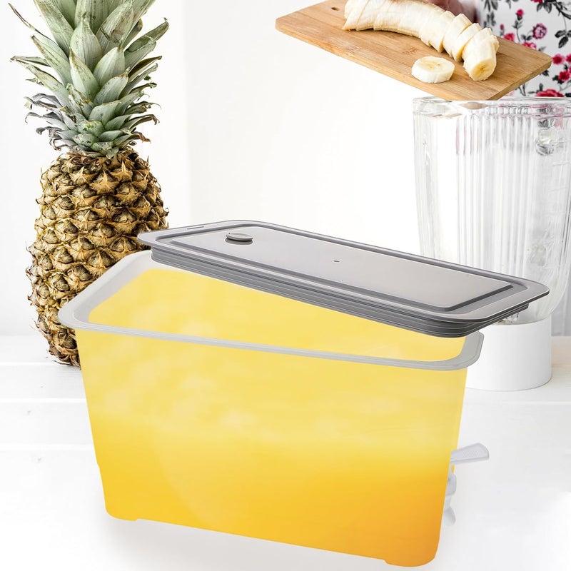 4l Cold Water Jug with Faucet Large Capacity Fridge Pitcher for Juices and Iced Tea Gray Leak-proof Beverage Dispenser for Home Refrigerator - Image 4