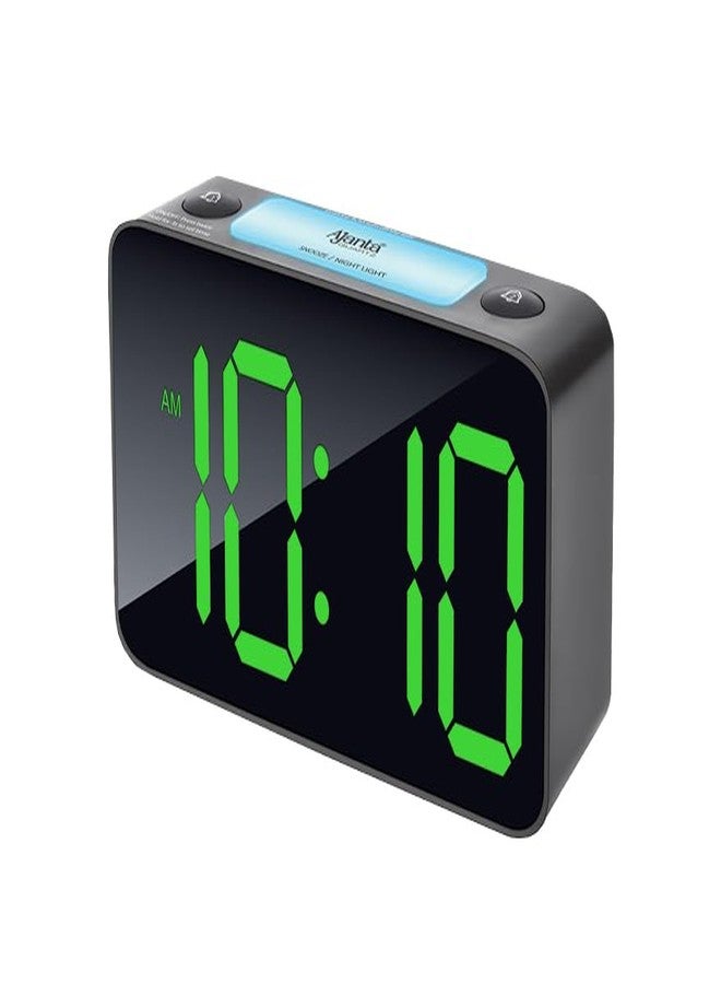 Ajanta Plastic 7 Inches Screen Digital Alarm Clock Table Clock|15 RGB Color Display|7 Color Night Light 4 Level Dimmer | 2 USB Ports| Super Loud Alarm for Heavy Sleepers (Run On USB Power Only) - Image 1