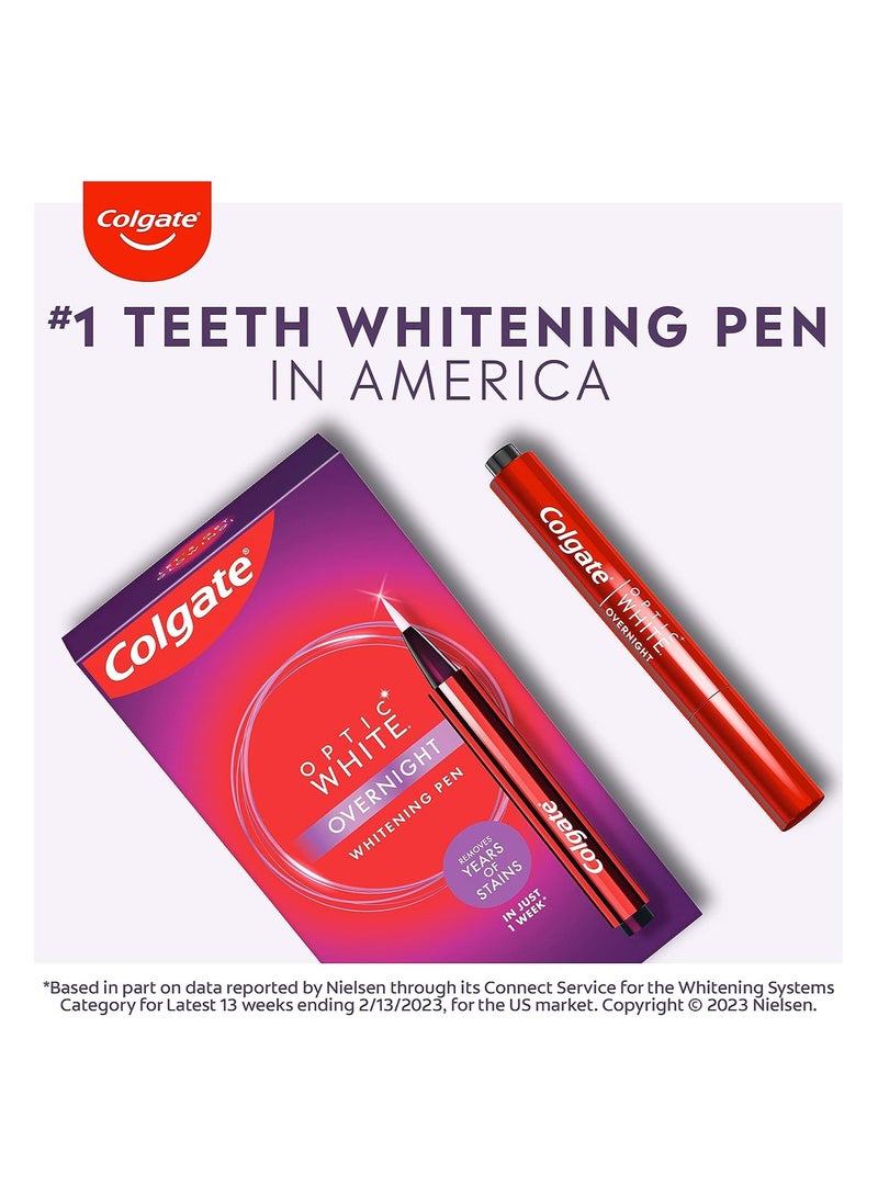 Colgate Optic White Overnight Teeth Whitening Pen, Teeth Stain Remover to Whiten Teeth, 35 Nightly Treatments, 0.08 Fl Oz - Image 4