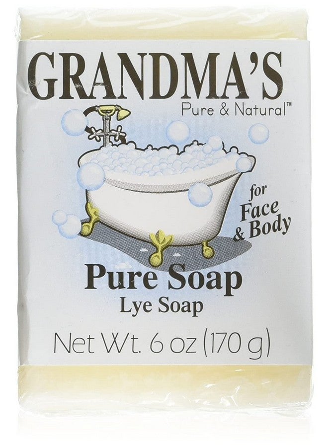 ldreamam Grandma's Pure Lye Soap Bar - 6.0 oz Unscented Face & Body Wash Cleans with No Detergens, Dyes & Fragrances - 60018 (4 Pack) - Image 1