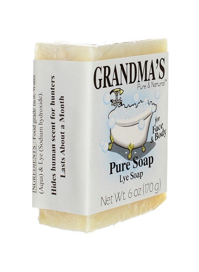 ldreamam Grandma's Pure Lye Soap Bar - 6.0 oz Unscented Face & Body Wash Cleans with No Detergens, Dyes & Fragrances - 60018 (4 Pack) - Image 3