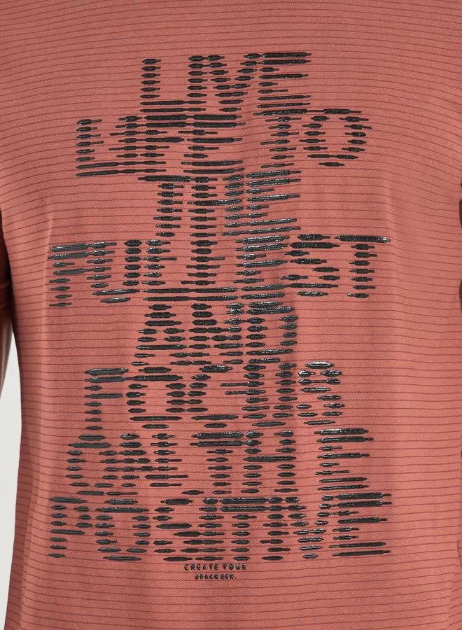Fort Collins Slogan Placement Print Crew Neck T-Shirt by Styli
