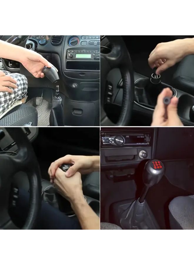 ١ قطعة مقبض ناقل حركة عالمي أحمر خماسي السرعات، يدوي، رأس مبدل السرعات من الألومنيوم للسيارات - Image 5