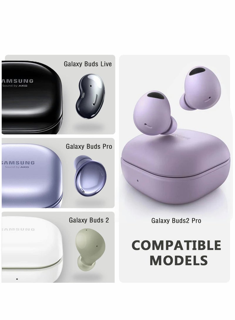 SOLARAE Armor Case Cover for Samsung Galaxy Buds Pro, Galaxy Buds Live, Galaxy Buds 2 Case Cover with Security Lock, Hard Rugged PC Shockproof Case Cover with Keychain/Straps -red - Image 2