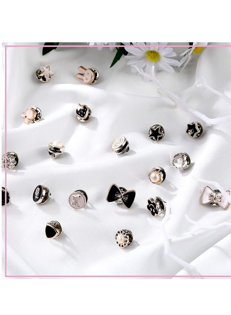 SYOSI Brooch Buttons Cover, 80 Pcs Safty Button Pins Blouse Pins Women Button Pins Jewelry for Clothing Hats Jacket Bags Accessories Supplies DIY Crafts - Image 5