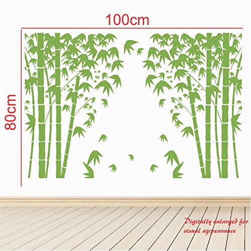 StickMe ' Green - Bamboo - Tree - Nature - Birds - Decorative - Creative - Colorful - Wall Sticker' -SM152 (Multi Colour, Vinyl - 100cm X 80 cm)-Self-Adhesive - Image 3