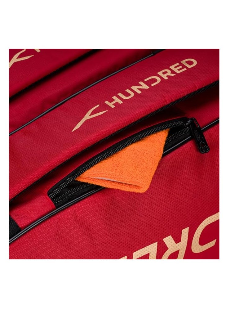 HUNDRED - Cosmogear Badminton Kit-bag | Large,Polyester | Double Zipper | Bag with Front Zipper Pocket | Padded Back Straps | Easy-Carry Handle | Racquet Sports - Image 1