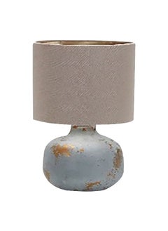 Micasa 60W E27 Base Scratch-Resistant Elegant Ceramic Table Lamp Silver and Grey 18 x 18 x 29.5 cm DE4565 