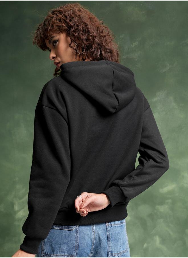 Tokyo Talkies - Anime Print Dropped Shoulder Hoodie by Styli - Image 1