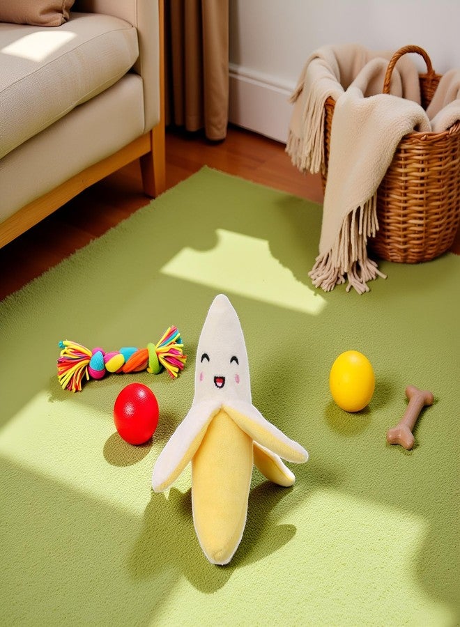 Tustao Yellow Banana Squeeze Squeaker Puppy Dog Toys, Plush Dog Chew Toys Dog Squeak Puppy,Dog Toys to Keep Them Busy - Image 3