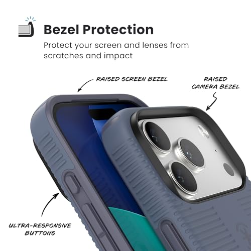 Speck CANDYSHELL Grip MS Case for iPhone 17 Pro Mystery BlueFaded Denim Slim Protective Grip Drop Protection MagSafe Compatible - Image 3