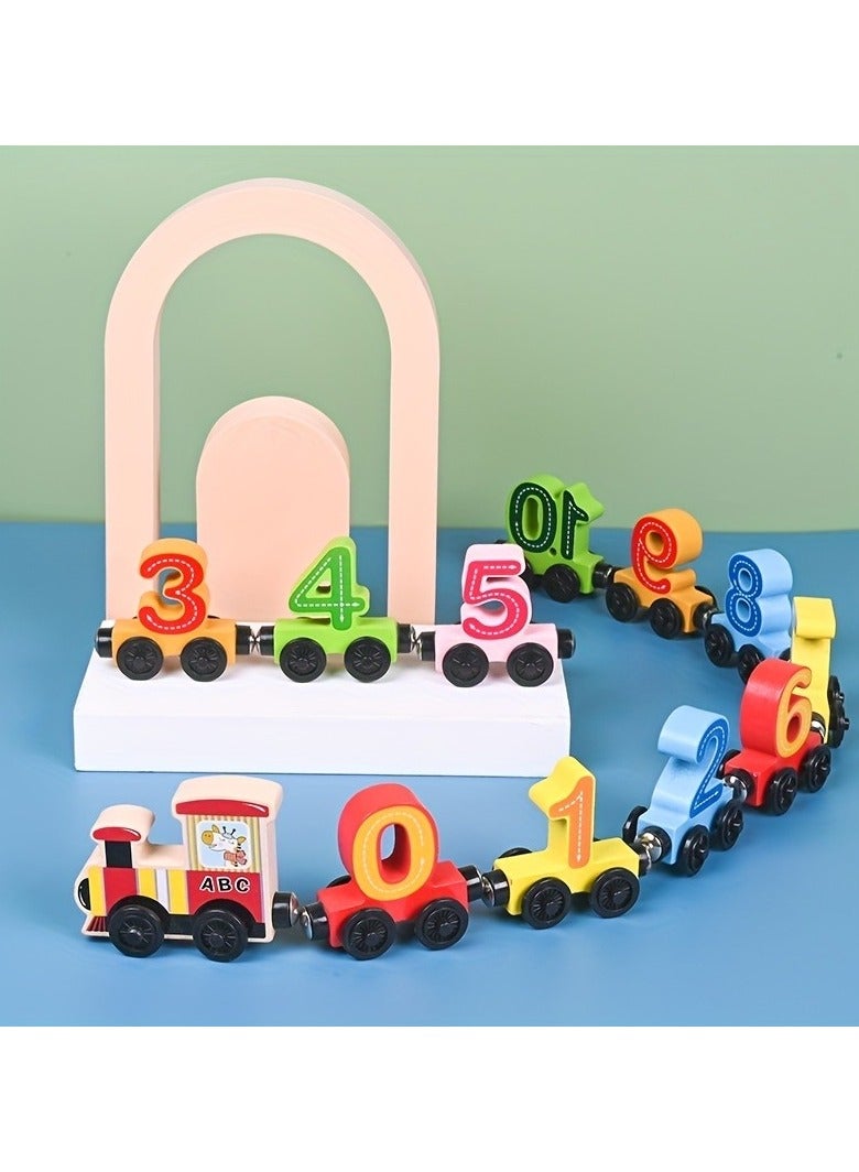 Magnetic Digital Train Children's Puzzle Magnetic Assembly Toys - Image 4