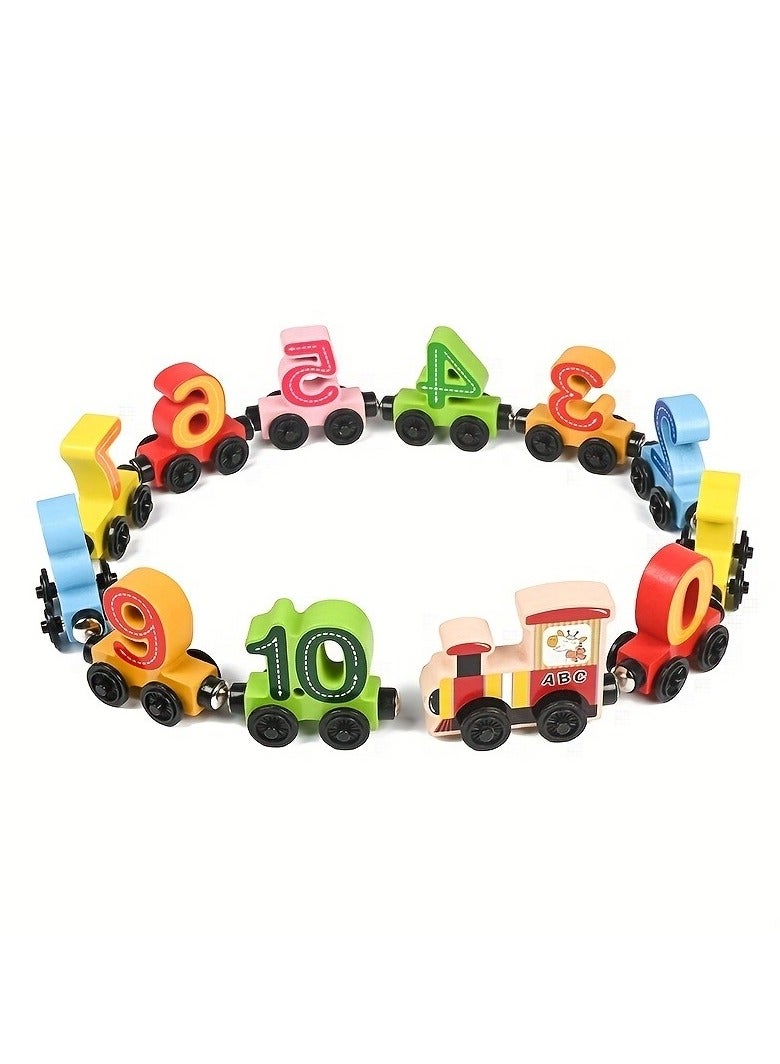 Magnetic Digital Train Children's Puzzle Magnetic Assembly Toys - Image 1
