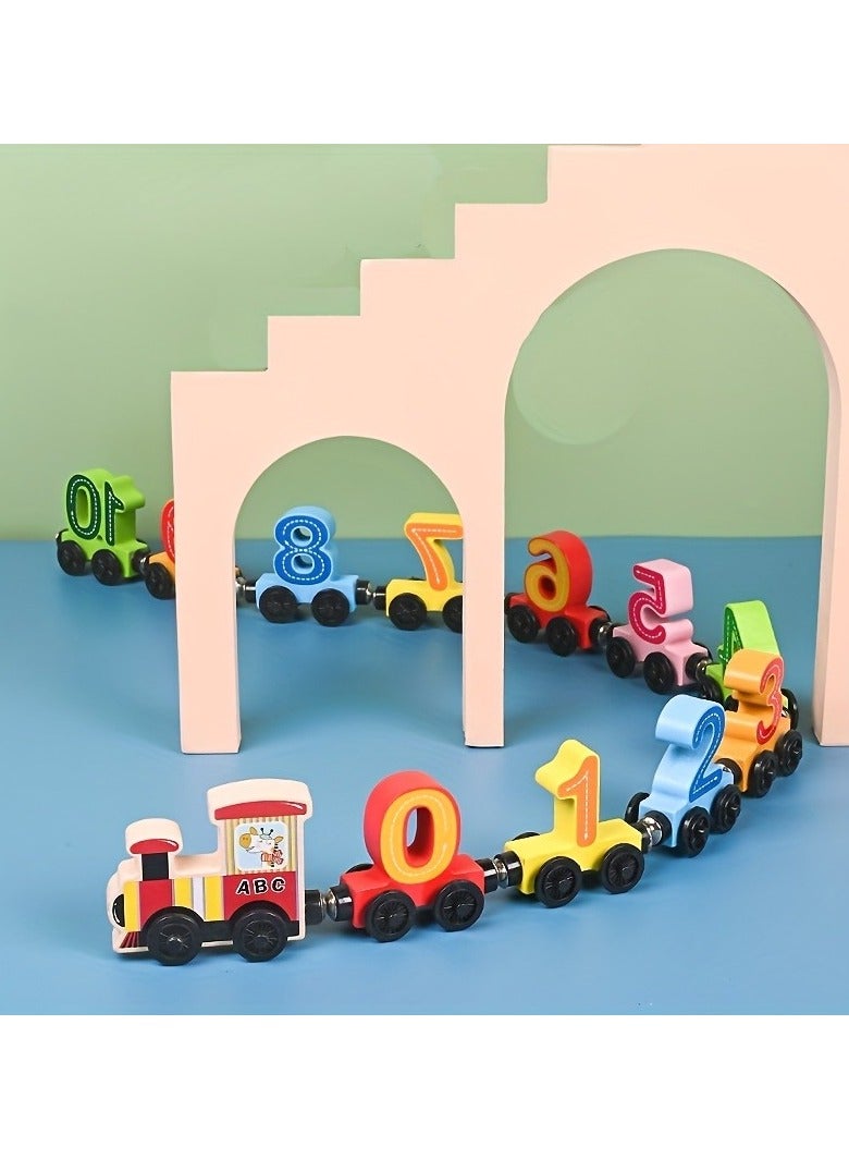 Magnetic Digital Train Children's Puzzle Magnetic Assembly Toys - Image 2