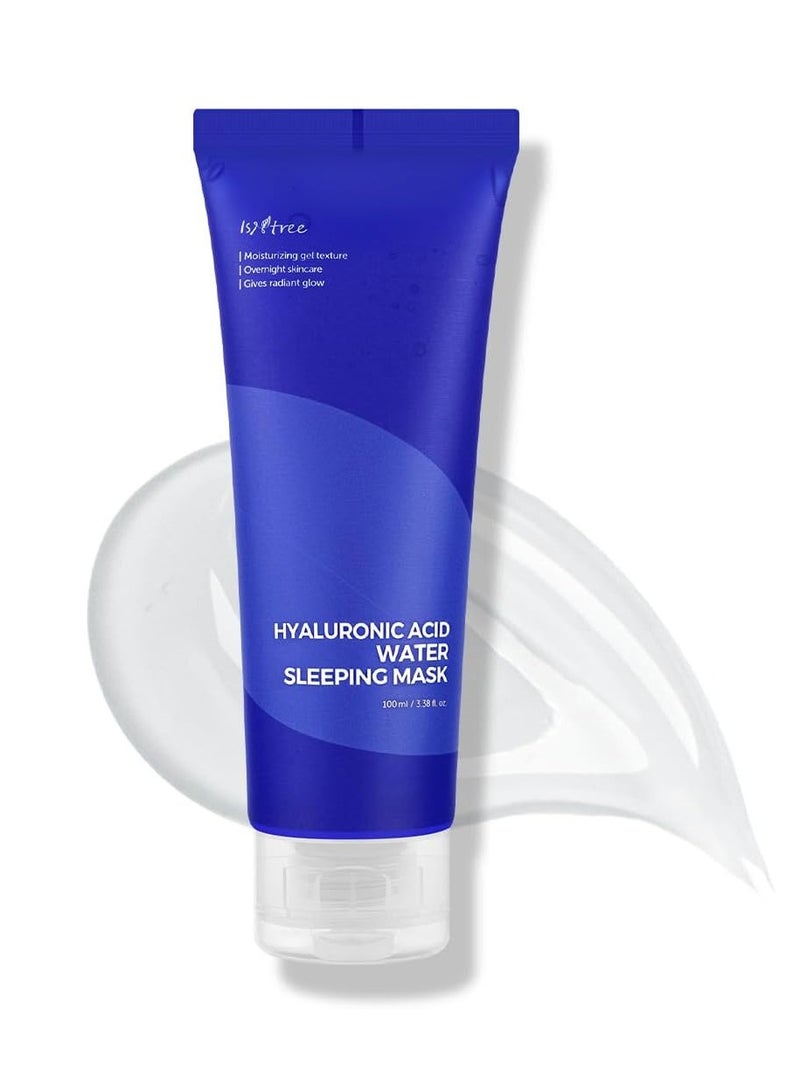 IsNtree Hyaluronic Acid Water Sleeping Mask 100ml 3.38 fl.oz | Moisturizing gel texture | Overnight skincare | Gives radiant glow - Image 1