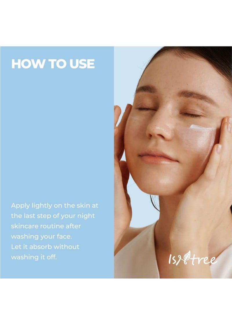 IsNtree Hyaluronic Acid Water Sleeping Mask 100ml 3.38 fl.oz | Moisturizing gel texture | Overnight skincare | Gives radiant glow - Image 5