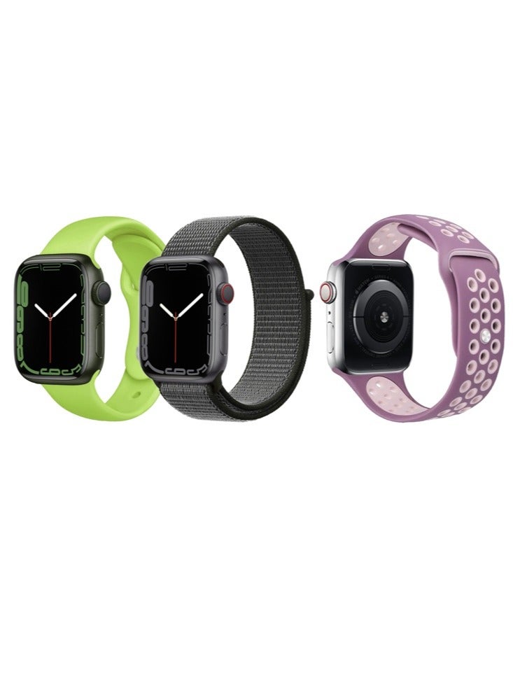 بيرفيي 10 قطع لتبديل سوار الساعة لساعة Apple Watch بأحجام 49/45/44/42 ملم من السلسلة 8/7/6/5/4/SE. - Image 1
