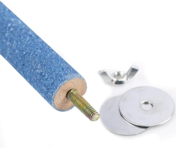 PETSARY Bird Claw Grinding Perch for Parakeets, Cockatiels, Lovebirds, Budgies | Wood Single Head Screw Parrot Stand Pole | Natural Perch Toy Platform Grinding Stick | Cage Accessories 25cm Blue - Image 3