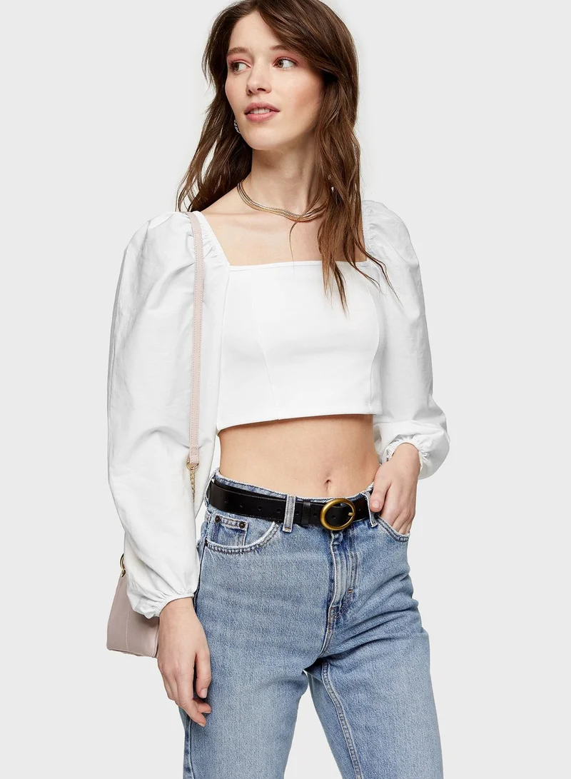 TOPSHOP Square Neck Top