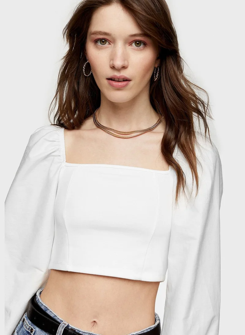 TOPSHOP Square Neck Top