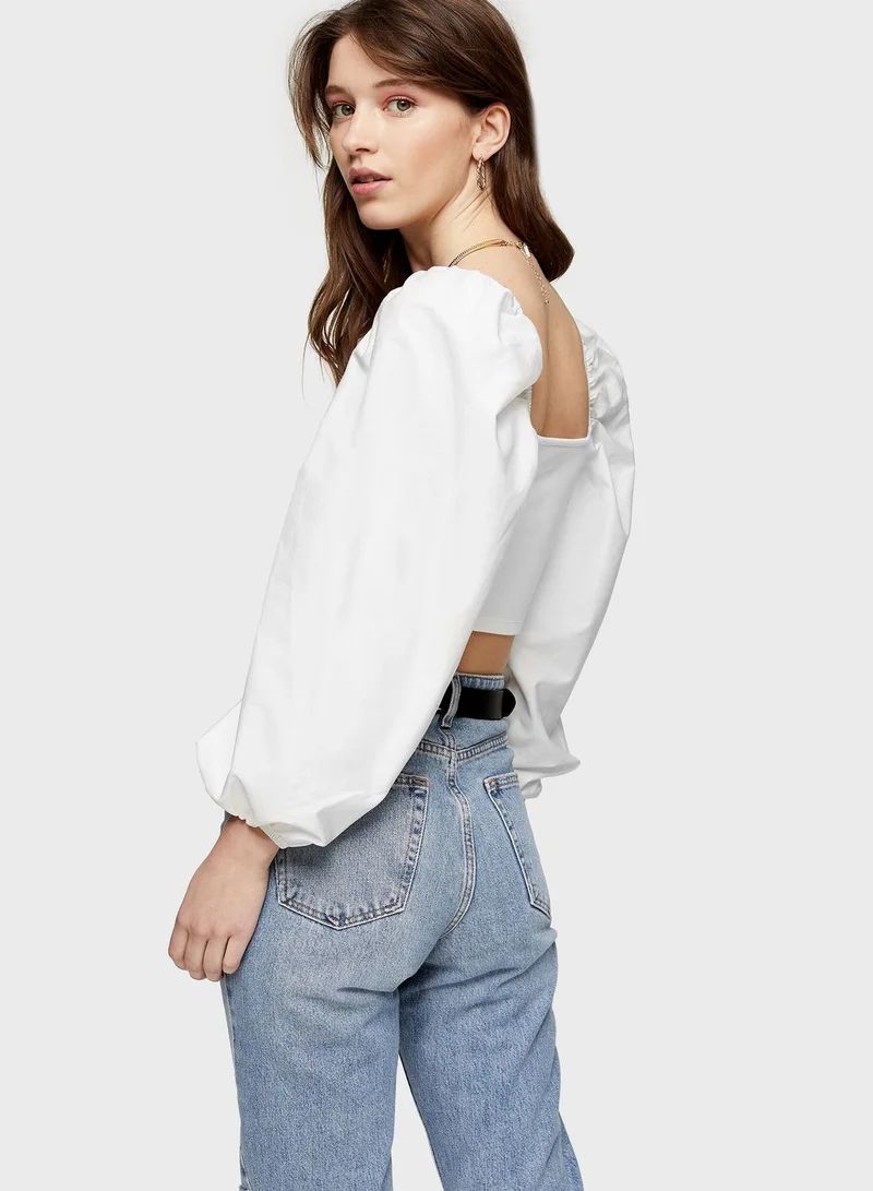 TOPSHOP Square Neck Top