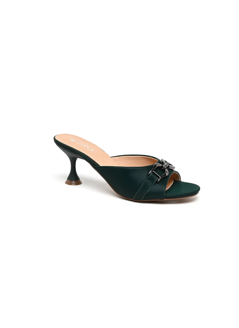 كيوبل open-toe heeled mules