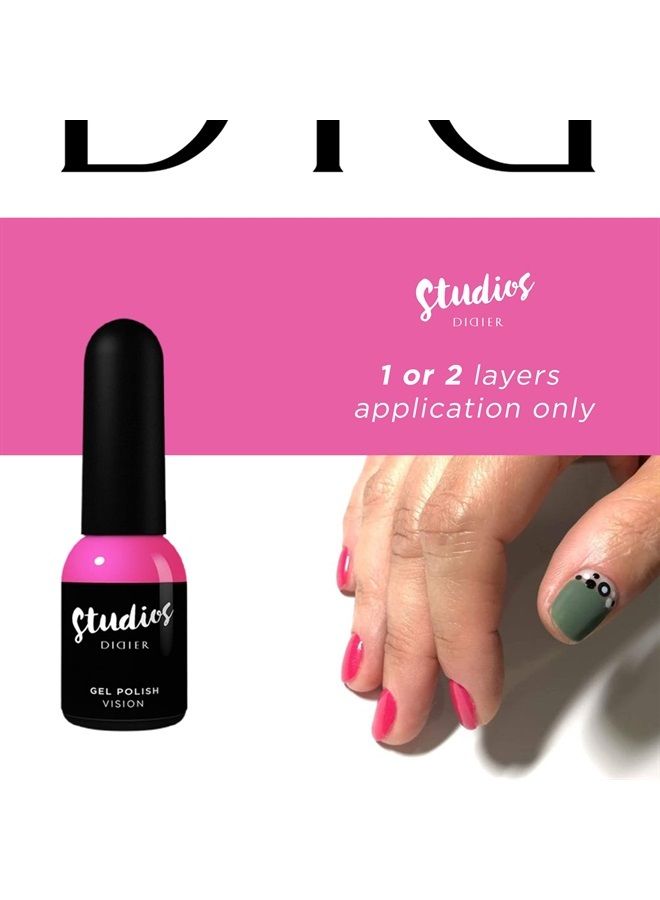DIDIER LAB Studios Gel Polish Vision - Professional Manicure Pedicure Products - Rich Pigment for Complete Nail Coverage - Flawless Shine - Suitable for Beginners - UV Lamp - Gift for Women - Image 4