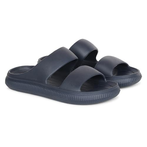 Aqualite Men's Slides Slippers | Slip-On Comfort Flipflop Flat Base, Anti-Skid Sole & Lightweight | Casual Home & Outdoor Sandal for Men - Image 4