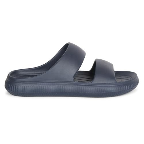 Aqualite Men's Slides Slippers | Slip-On Comfort Flipflop Flat Base, Anti-Skid Sole & Lightweight | Casual Home & Outdoor Sandal for Men - Image 5