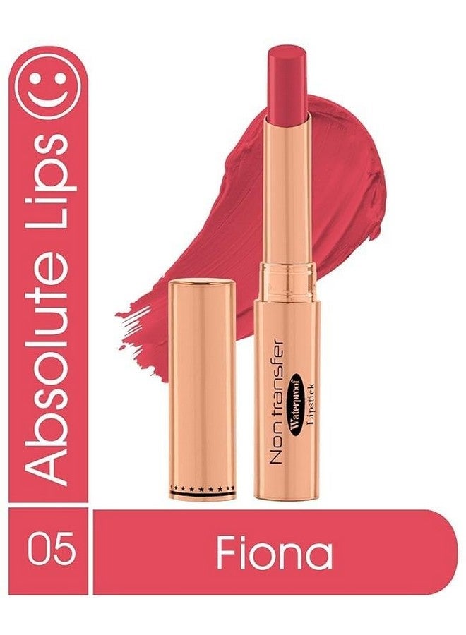 lele ABSOLUTE LIPS Non Transfer Waterproof Lipstick, Long Lasting Smudge Proof Highly Pigmented Shade 05 (FIONA) - Image 2