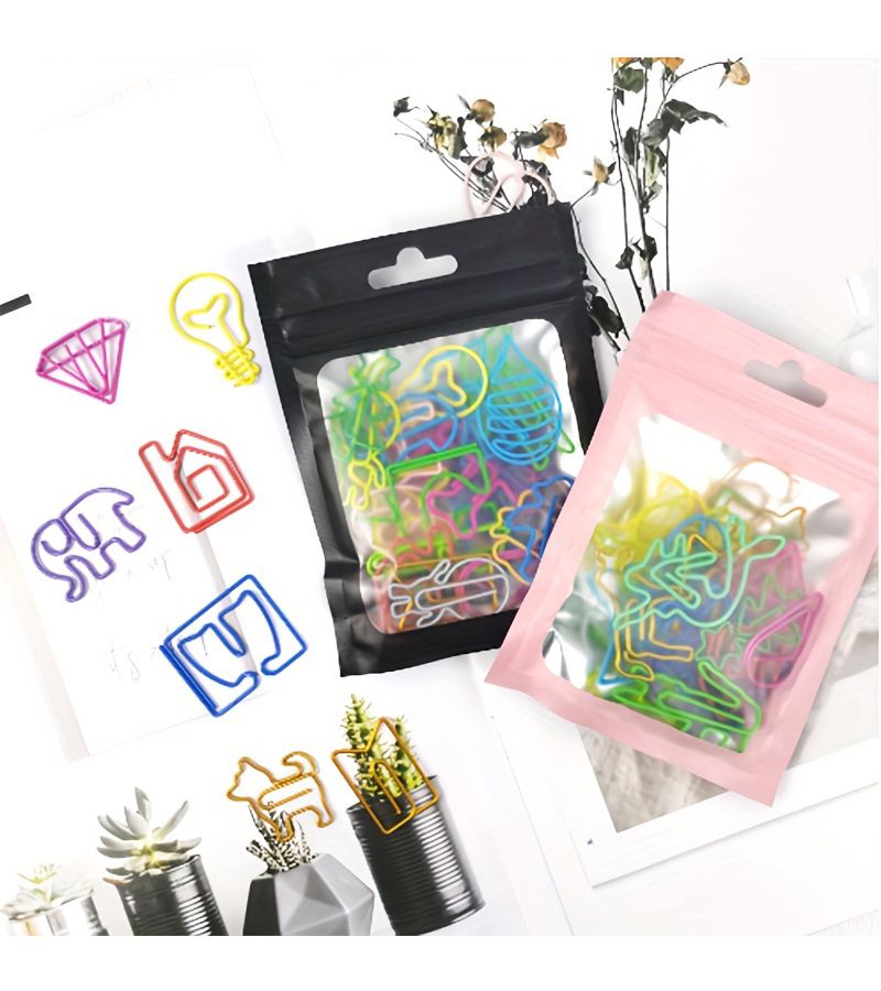 Green Bag 35pcs Mixed Retro Curly Paper Clips With Arrow Heart Star Shapes Multicolor Bookmark Page Holders For Office Bulletin Boards Crafts Non Damaging Metal - Image 4
