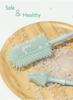 Momcozy Bottle Brush Kit, Innovative Push-Press Design for Better Cleaning - Baby Bottle Cleaner Brush for Baby Bottle, Breast Pumps, Nipples, and More - Can Generate Foam for Better Cleaning  - Image 4