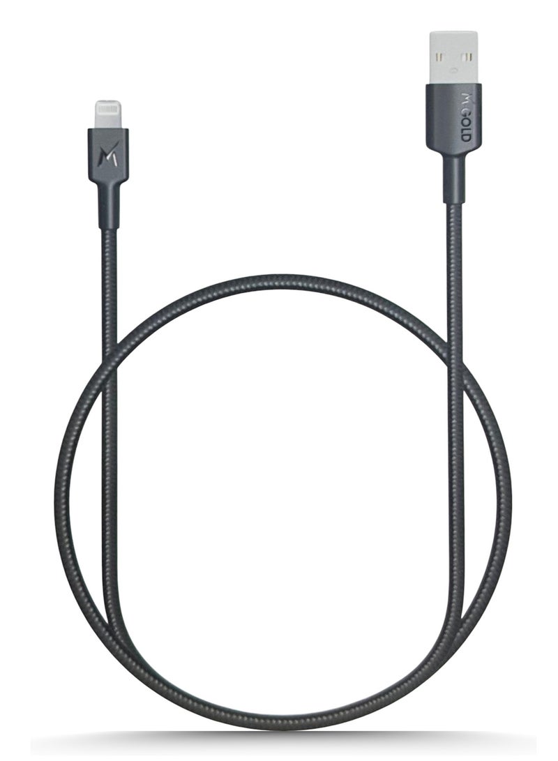 M-Gold Original USB A to Lightning cable, with high quality, 1.8 meters long, compatible with iPhone 14 Pro Max/ 14 Pro/ 14 Plus/ 14/ 13/ 12/ 11/ 8/ 7/ X/ Xs Max/ and iPads
