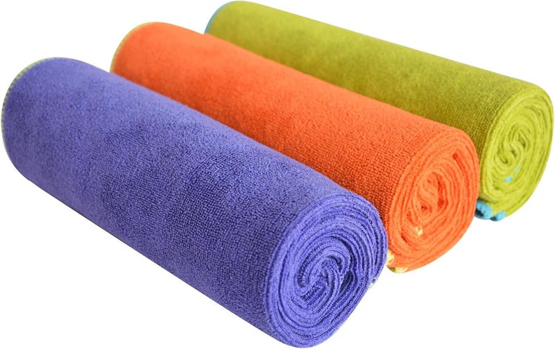 Sinland Microfiber Gym Towels Sports Fitness Workout Sweat Towel Super Soft and Absorbent 3 Pack 16 Inch X 32 Inch - Image 1