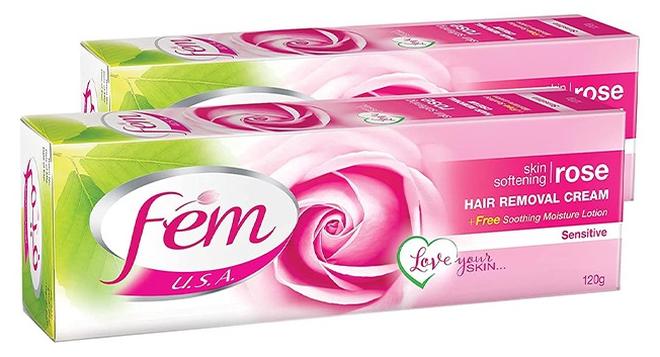 fem Pack Of 2 Hair Removal Cream With Rose - Image 1